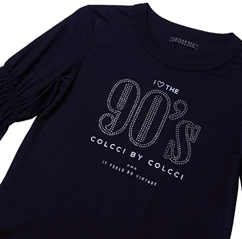 Camiseta Estampada com Aplicação Colcci Fun, Meninas, Preto, 14