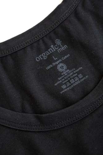 ORGANICKID Mens 100% Organic 100% Cotton Soft Breathable GOTS Certified Crewneck Undershirts Tank Tops Pack of 22