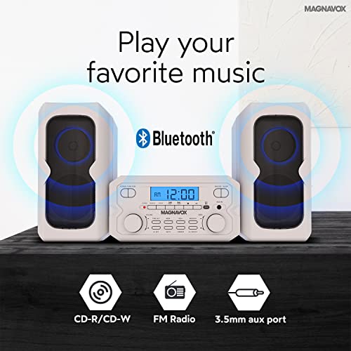 Magnavox MM435M-WH-EC Mm435M-Wh 3-Piece Compact Cd Shelf System With Digital Fm Stereo Radio thumb #1