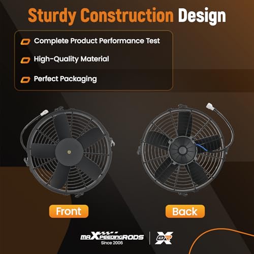 Image of maXpeedingrods for Spal 12 inch High Performance Puller Radiator Cooling Fan 1640 CFM Paddle Blades, 30102038 VA01-AP70 LL-36A