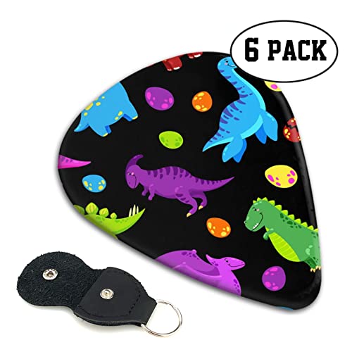 FUCVNPZ Lot de 6 médiators en celluloïd, motif dinosaure, fins, moyens et lourds pour guitares acoustiques, électriques… - Les Beatles, Paul McCartney, John Lennon, RIngo Starr, George Harrison FUCVNPZ Lot de 6 médiators en celluloïd, motif dinosaure, fins, moyens et lourds pour guitares acoustiques, électriques… – Image 5