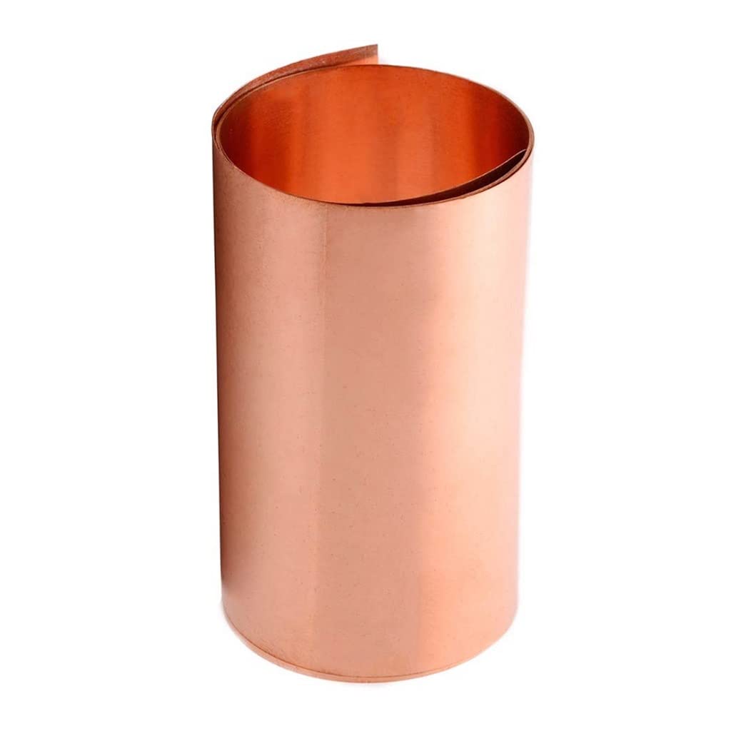 Folia z blachy, płyta z folii, blacha z blachy miedzianej, płyta z folii ciętej z miedzi, długość 1000 mm, do projektów DIY, blacha z miedzi Cu, folia (rozmiar: 0,2 x 20 x 1000 mm) (Size : 0.2x200x10