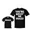 Matching Set -You're Killin' Me Smalls/Smalls - Short Sleeve Onesie & Adult Unisex T-Shirt, Baby 3-6m + Adult X-Large, Black/Black