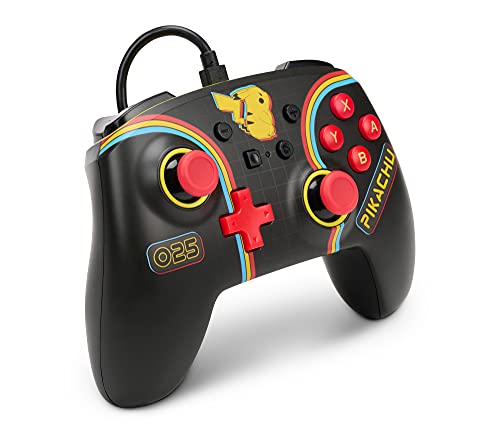 Mando PowerA Nintendo Switch cableado de Pikachu Arcade gamepad ergonómico 2