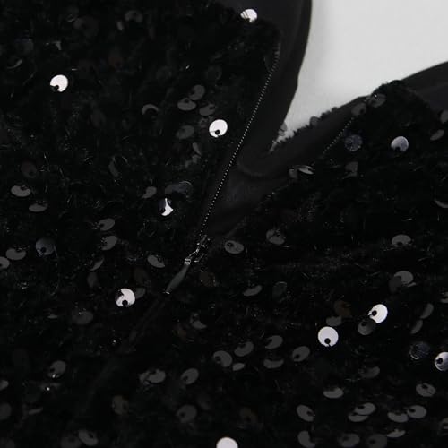 Image of Jigfar Women's Sexy Elegant Rhinestone Embellished Velvet Party Club Night Bodycon Formal Evening Maxi Dress