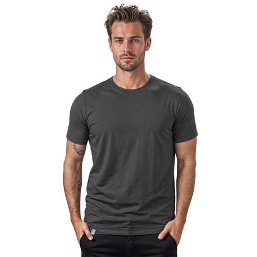 ALPIN LOACKER Coolmax Merino T-Shirt Herren Kurzarm 150 g/m2 I Antischweißshirt I Merinowolle Tshirt I kühlendes Thermooberteil atmungsaktiv Grau XL