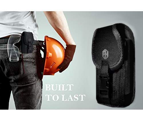 Accessoryhappy KZ-02 Ah Heavy Duty Flip Cell Phone Case, Rugged Flip Phone Holster Clip Holder Phone Nylon Belt Loop Pouch Fits Kyocera Duraxv Extreme Case Gusto 3 Doro S2720 thumb #2