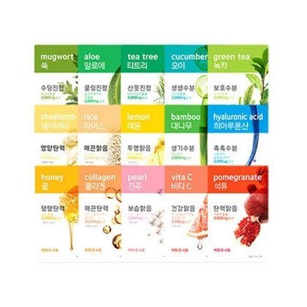 Aritaum Fresh Power Essence Mask Pouch Pack (15-Piece Variety Mask)