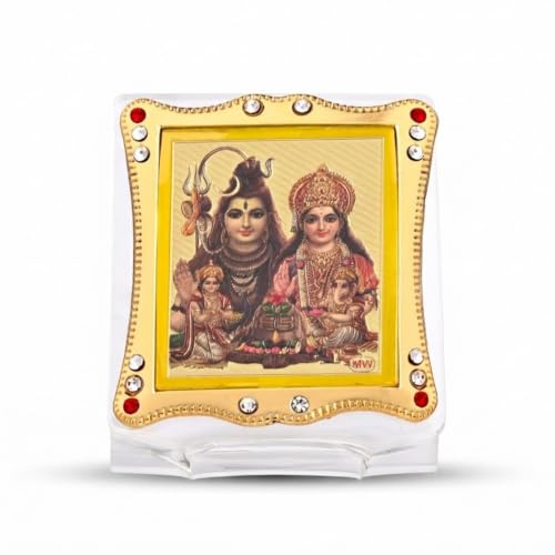 Image of Lord Shiv Parivar Shiva Parvati, Ganesh Idol for Car Dashboard Home & Office Showpiece Gifts Decor