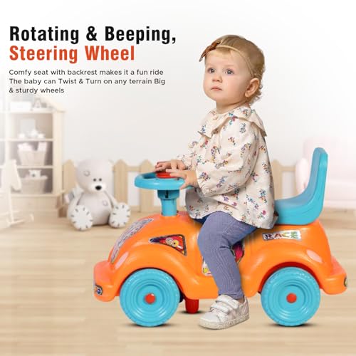 Toy Plus SX4 Rider Car| Ride-on Baby Car |Toy Car|Push Car | Swing Car |Kids Power Wheel Ride on Car for Children/Kids |Toy Baby Car Suitable for Boys & Girls (Blue & Orange) - Image 4