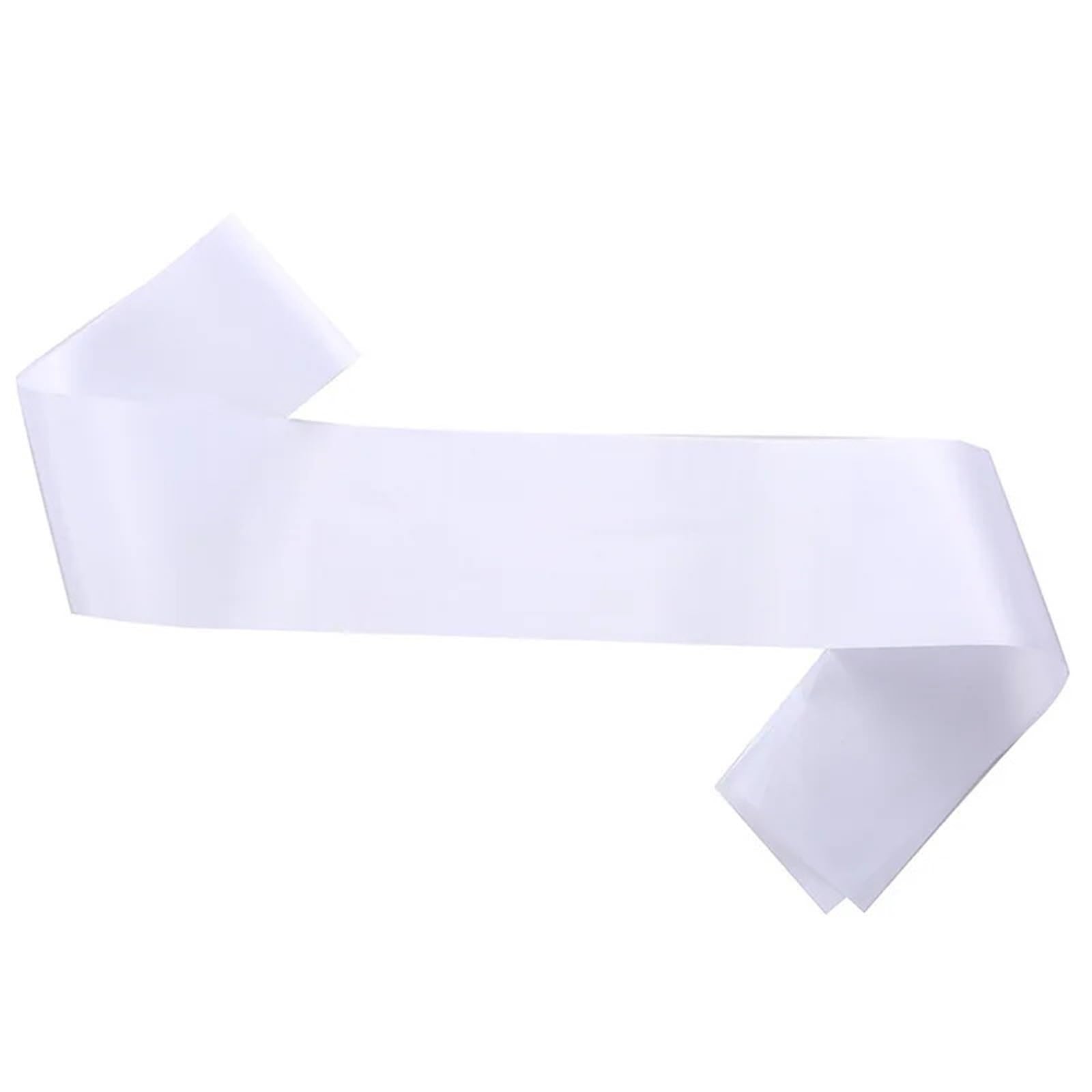 Faja de satén en blanco 30 piezas, faja lisa for fiestas, eventos, haz tu propia , boda, despedida soltera, fiesta cumpleaños, recuerdos para Boda(WHITE)