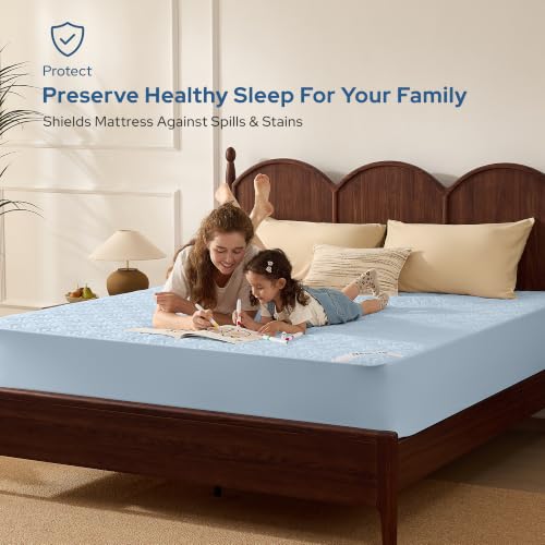 Image of BEDLORE Waterproof Mattress Protector, Full Size Mattress Pad