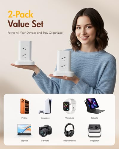2 Pack Power Strip Tower DROPS TO - image 7