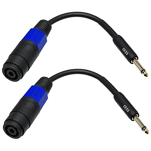 Cable adaptador 1/4 TS macho a Speakon hembra, pack 2 miniatura 3