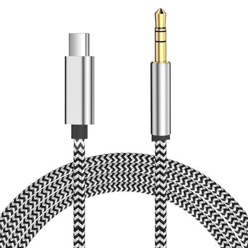 Votvlog Cable Auxiliar a USB C - Cable Jack Auxiliar de Audio, Cable estéreo para Coche con Auriculares Tipo C a 3,5 mm, Cable de Audio de Doble Extremo, Cable Auxiliar Compatible con iPhone Tableta