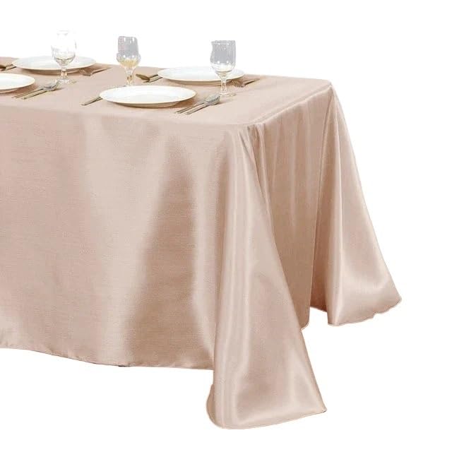 Nappe de table de mariage en satin or clair pour banquet et fêtes