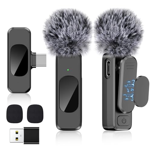 NICHOM Wireless Lavalier Microphone (Black, Small USB 001)