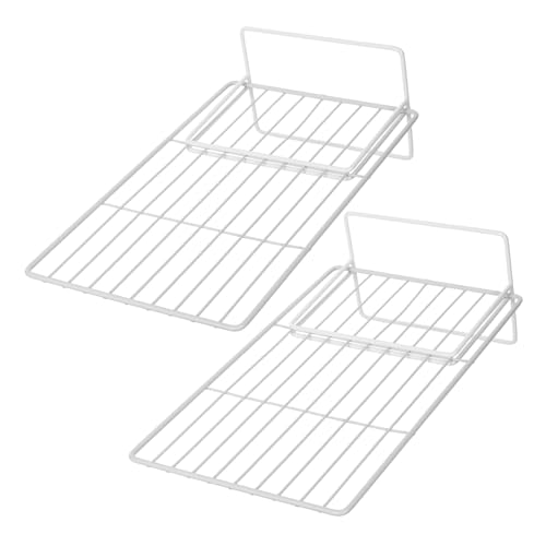 FUNOMOCYA 2 Piezas partición del congelador Separador congelador Freezer alimento Largo Accesorio congelador Banda refrigerador Divisor Alambre divisorio para refrigerador Planchar Blanco