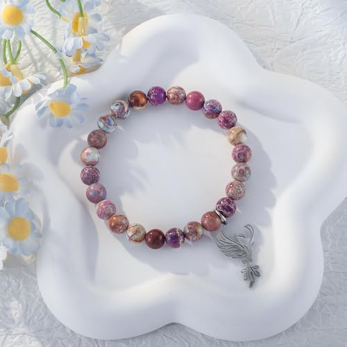 PARTNER Rising Phoenix Bracelet Firebird Jewelry Mythology Charm Pendant for Women Fantasy Jewelry Spiritual Gift for Bird Lovers Guardian Angel Protection Birthday Gift2