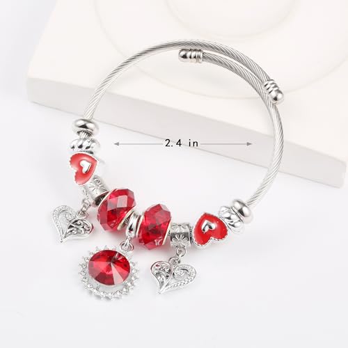 Weebee Charm Bracelet, Adjustable Stainless Steel Bracelet, Fashion Anime Cartoon Accessories for Ladies Women Girls Friendship Wife Birthday Gift2