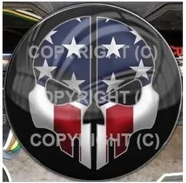 Tow Hitch Receiver Insert Cover Plug 2" X 2" Truck & SUV for Split USA Flag Skull Model-PYT-8888-3684