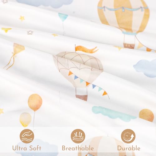 Image of DILIMI Newborn Lounger Cover, Ultra Soft Comfortable Lounger Slipcover Removable Cover for Infant Lounger Pillow, Hot Air Balloon (Pillow Not Included)