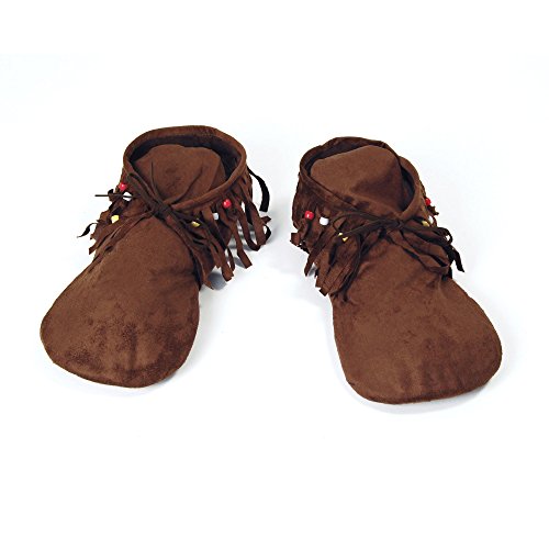 Bristol Novelty-BA457 Mocassins Style Indien ou Hippy pour femme, taille unique, Marron Halloween