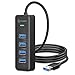 Produktbild PHIXERO USB Hub, 4 Port USB 3.0 Hub USB Verteiler, Extra Super Speed 5Gbps Datenhub für MacBook, Mac Pro/Mini, iMac, Surface Pro, XPS, Notebook PC, USB Flash Drives, Mobile HDD, und mehr-3.3 ft Kabel