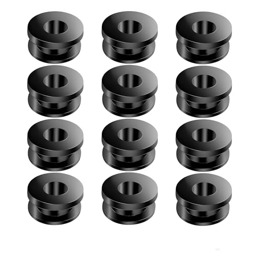 Image of 12-Pack Motorcycle Rubber Grommets Kit Compatible with Harley Honda Yamaha Suzuki Kawasaki Fairing Cowling - Durable TPU Replacement Washers for Windshield, Saddlebag, Side Cover & Bodywork Repair