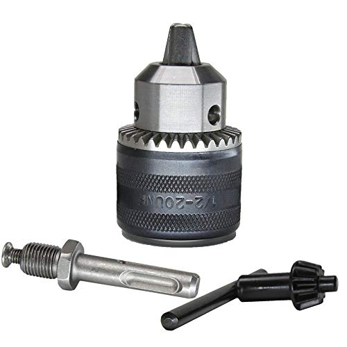 1pc 1.5~13mm Zahnkranzbohrfutter Drill 1/2" 20UNF mit Schlüssel und SDS Plus Adapter Elektrobohrmaschinen und Bohrhämmer Zubehör