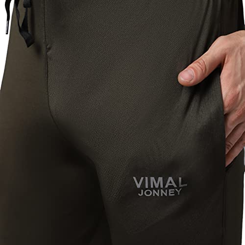 Image of MACK JONNEY Dryfit Lycra Solid Multicolor Tracksuit Co-ord Set for Men (Pack of 2)-DRY T FS OLV GRY D10 OLV GRY 04-M