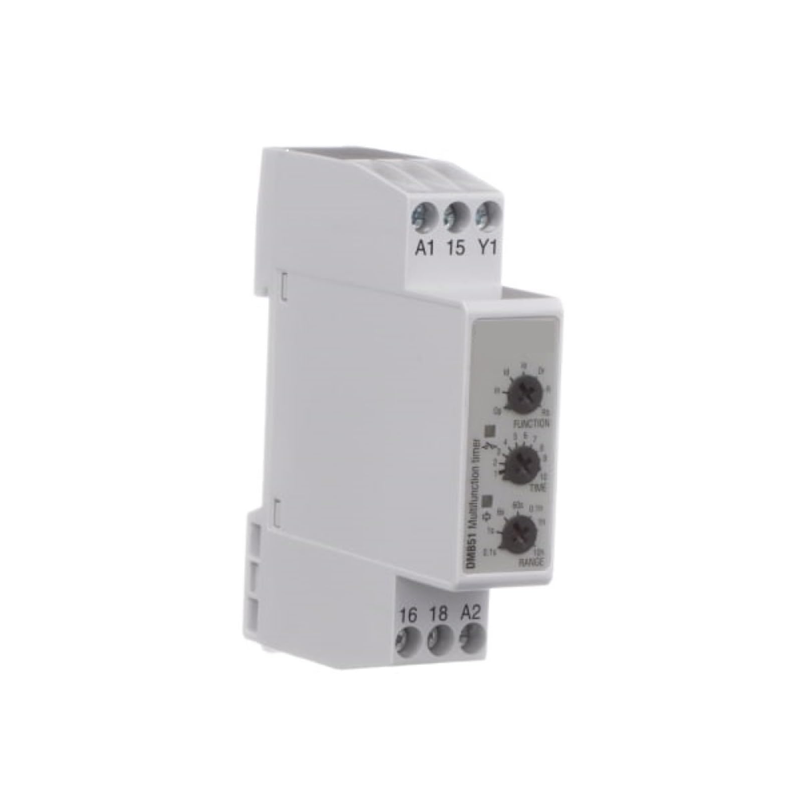 Relè temporizzato multifunzione DMB51CM24, 24 V CC 24-240 V CA, 0,1 s-100 h, relè temporizzato per automazione di quadri di controllo