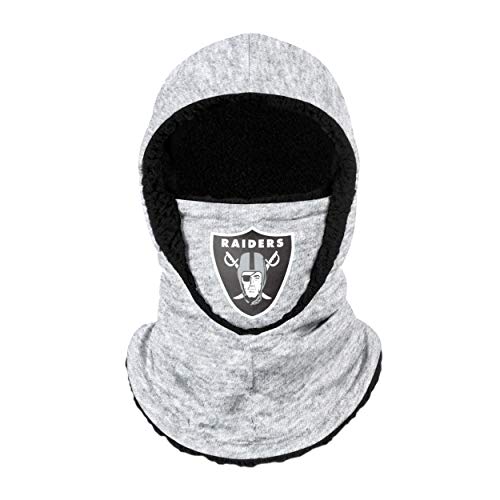 FOCO Las Vegas Raiders NFL Heather Grey Big Logo Hooded Gaiter