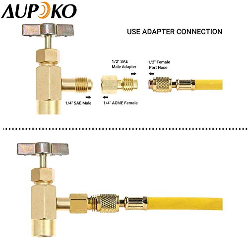 R12 a R134A Can Tap con Adaptador y Removedor de Válvula miniatura 6