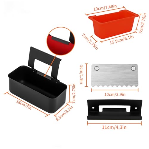 Recogedor de goteo para parrilla con kit de separadores de grasa de cocina 7