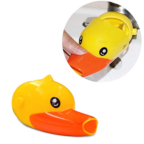 Faucet Extender Cover, Cute Duck Design Safety Faucet Extender for Children Toddler Kids Hand Washing Baby Kids Hand Wash Helper Bathroom - Cute Duck