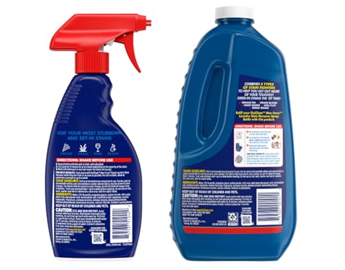 OxiClean Max Force Laundry Stain Remover Spray, 12 fl oz + 48 Fl Oz Refill Bottle Kit 60 Fl Oz Total - image 2