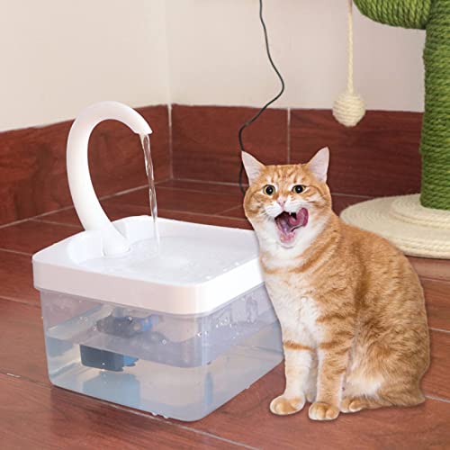 Fuente de agua eléctrica para gatos con luz LED miniatura 5