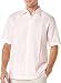 Cubavera Men's Short Sleeve Cross Chest and Panel Tucking Woven Shirt