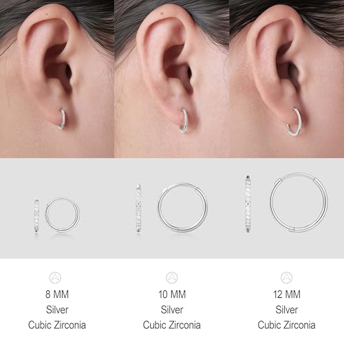 Limerencia Titanium Hoop Earrings for Women,G23 Implant Grade Pure Titanium Lightweight Hoop Earrings for Women Men Sensitive Ears3