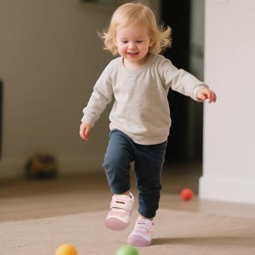 Charrost Baby Boys Girls Walking Shoes Toddler Wide Toe Box Barefoot Non-Slip Sneakers Lightweight Breathable Casual Shoe 12 18 24 Month - Thumbnail 7