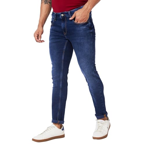 Image of Spykar Men's Skinny Fit Low-Rise Casual Jeans
