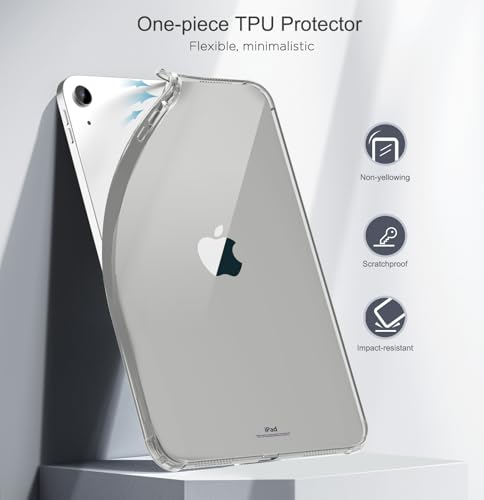 Image of MoKo Clear Case for iPad (A16) 11th Generation 2025, Clear Gray