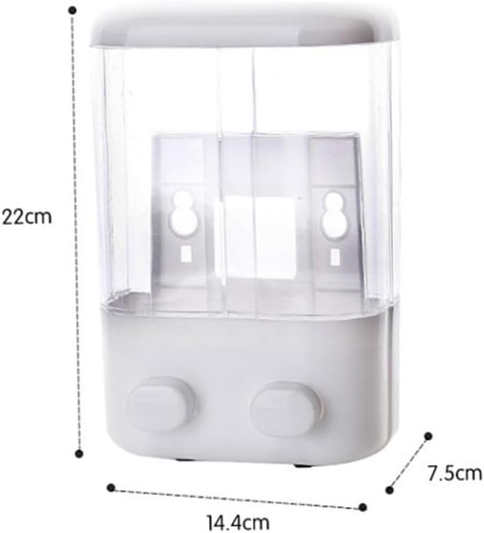Ciieeo Refillable Chamber Wall Mounted Shower Dispenser for Shampoo Conditioner Liquid Soap Eco Friendly Plastic Suction Push Type Soap Dispenser for Bathroom and Kitchen Use
