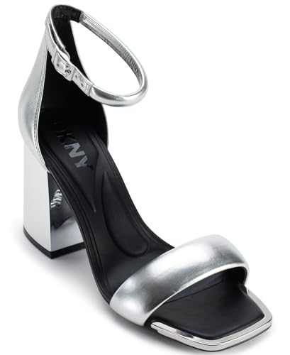 Sandales à talons DKNY Scarla argentées pour briller lors de vos soirées d'été