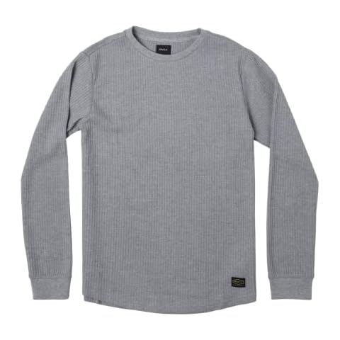 RVCA Day Shift Thermal Long Sleeve Shirt (Grey Noise, Small) Cover