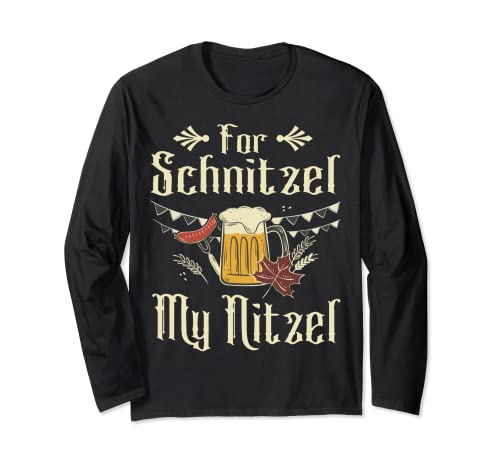 Para Schnitzel My Nitzel Funny Oktoberfest Regalo Manga Larga