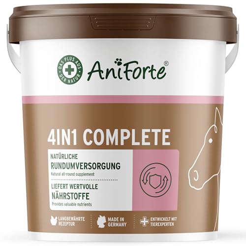AniForte 4in1 Complete für Pferde 3kg - Natürliche Rundumversorgung mit Bierhefe BT, Hagebutte, Kieselgur, Präbiotika Topinambur, Vitamine & Mineralstoffe