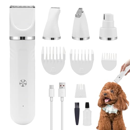 Máquina Cortapelos para el Aseo y Cuidado de Perros | Kit Multifunción para Mascotas con Tijeras Ajustables y Cortapelos Recargable - Tijeras Electricas De Baño Para Cachorros Y Gatos En Casa