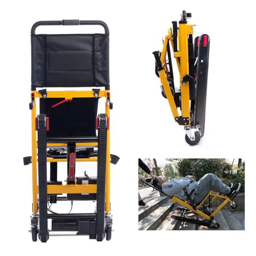 WOLWES Silla De Ruedas para Subir Escaleras,Silla Elevadora De Escaleras para Personas Mayores,Salvaescaleras Portátil,Silla De Ruedas Eléctrica,De Escaleras Eléctrico sobre Orugas A
